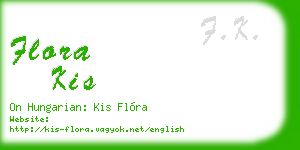 flora kis business card